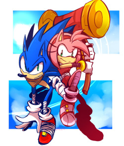 luniicookiez:  Sonic Boom - Sonic & Amy by Omiza on deviantART