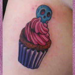 sniickersnee:  I got cupcake tattoos under both butt cheeks today!