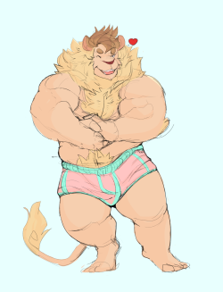 chumpydoodles:  Chunky yet hunky lion