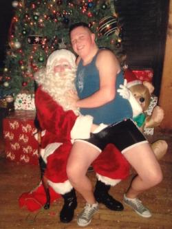 givemetherawr:  Me and Naughty Santa last year :)