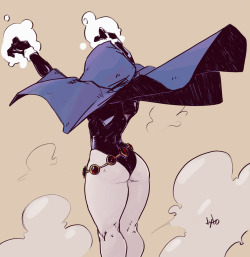 dacommissioner2k15: ninsegado91:  ttyto-alba:  Decided to color this as a warm up. So enjoy some Raven booty.  Dat view  I KNOW!!! XD 