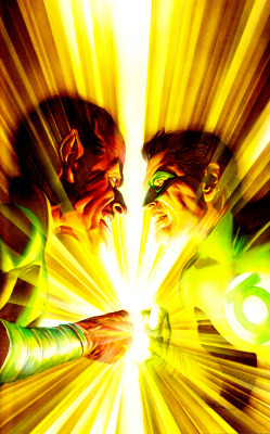 Sinestro vs. Hal Jordan by Alex Ross
