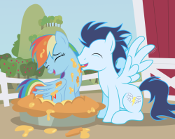 theponyartcollection:  Soarin’s special pie by ~Balintka96