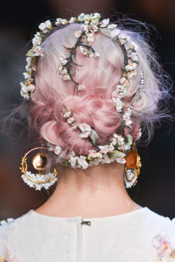 witlovesyou:Dolce & Gabbana Spring/Summer 2014, Hair Details