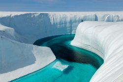 It’s a marshmallow world (glacier river in the high Arctic)