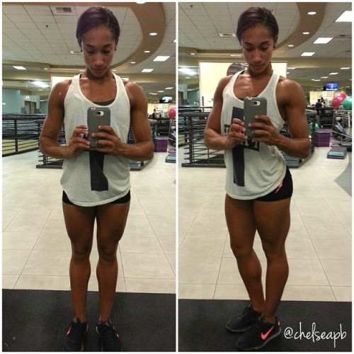 getblackfitness:  Exercise and eating right is what gave @chelsea_pb that body. Not a magic pill. You fot to g Do the work!