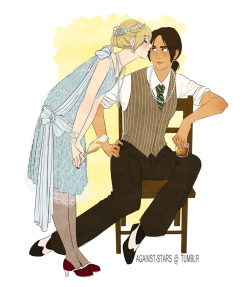 against-stars:  ymir runnin a speakeasy with her high society