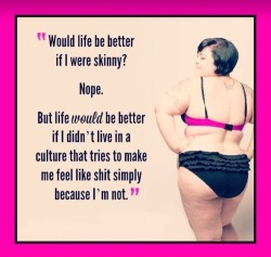 biggirlzrule:  Skinny Isn’t Life. Self-Acceptance Is.