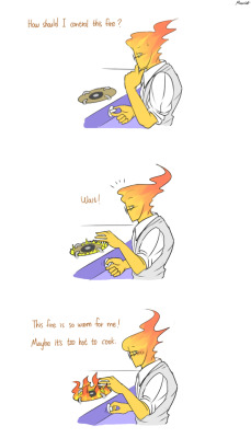 mooncatyao:  [Fire] Grillby & little Sans<First part>(Previous)/(NEXT)[GLS