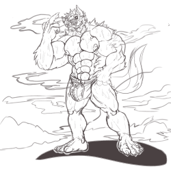 zeebsboneyard:Hey hey! Here’s an update to this drawing I did some time ago. I like the way this came out! Tried my hand at drawing some ambient effects. Cocky jock bro wolf swaggers through the hot, steamy locker room that he’s claimed as his territory.