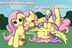 ask-justshy:  Fluttershy: Sorry I’ve been away. We kind of