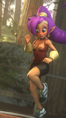 owowhatsthis-sfm: JOGGIN’, BEWBS OUT Hey don’t get mad and