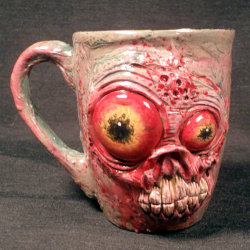 gothetsyfinds:  Red Eyed Corpse Eater Deluxe Mug OOAK sold by UndeadEd