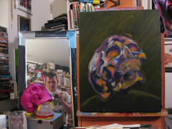 latest version of the skull painting i’m working on