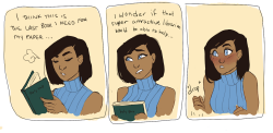 yakfrost:  Korrasami Month - Library  I’m late on this prompt,