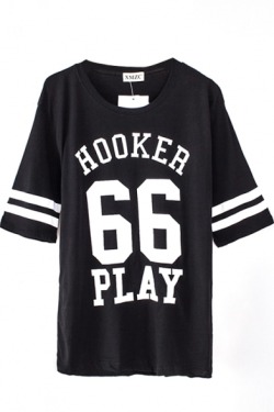 randompic:  buy it here1/ HOOKER 66 PLAY&Stripe Print Tee2/