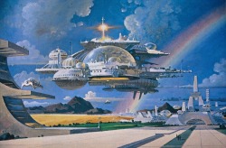 martinlkennedy:  FUTURE CITIES From top to bottom: Robert McCall