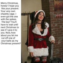 fem-domination01: Merry Christmas everyone!  “Merry Christmas,