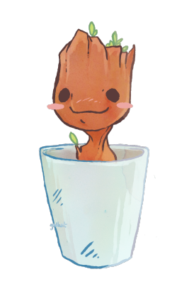 godbait:  Little tiny Groot ♡ 