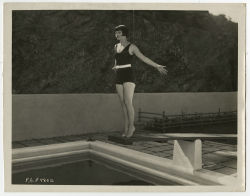 Louise Brooks, publicity photo at her Laurel Canyon home, Los
