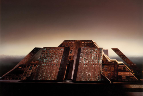evilnol6:  .creating Tyrell Corporation building on the set of “Blade Runner”, 1981 