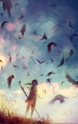 art-shannonigans:  Flock The girl who loved the sea by =nuriko-kun