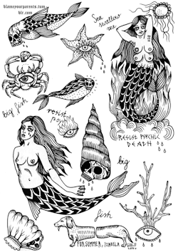 blameyourparents:  custom flash for Summer going to USA mermaids