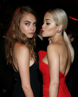 Cara Delevingne & Rita Ora - Netflix Golden Globes Party.