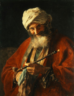 Oriental Man with a Pipe, Nikolaos Gyzis. 1874.