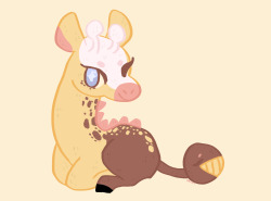 cryptidclub:  A little Girafarig for a trade with littlest-finch ! 