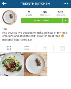 hey guys I just started a food insta so it would be cool if you
