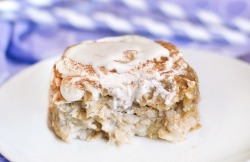 alloftheveganfood:  Vegan Oatmeal Round Up Cinnamon Roll Baked