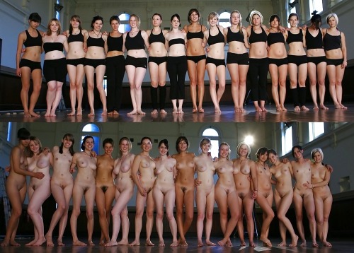 Gym class dressed and undressed. Â  Which photo do you believe make them look the best.