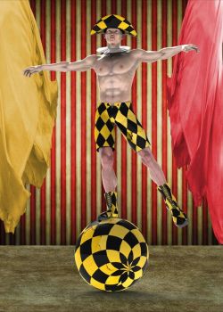 quimabella: Acrobata arlequin de un circo modesto. Inspirado
