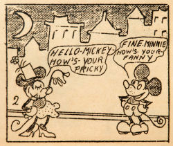 spicyhorror:  page from 1930s Mickey Mouse tijuana bible   Odd