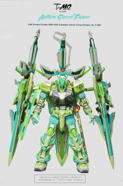 gunjap:  PG Gundam Astray Green Frame 4 Tone + 3 Tactical Arms
