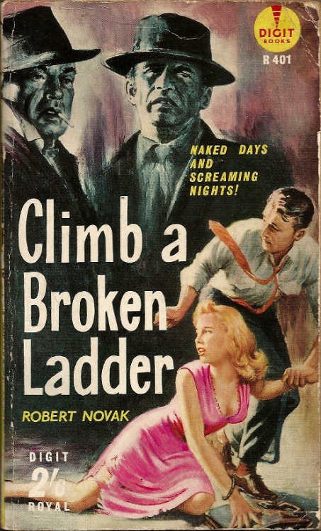 Climb A Broken Ladder, by Robert Novak (Digit Books, 1956). From a charity shop in Nottingham.  It had been a woman who put John Zerzanek where he was - down among the drunks on Skid Row. They didn’t even know his real name, just called him Bohunk,