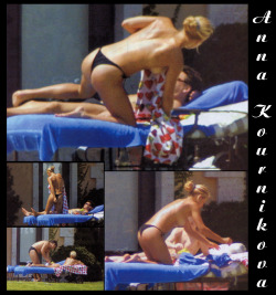 toplessbeachcelebs:Anna KournikovaÂ sunbathing topless in MiamiÂ (April