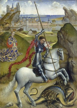 lionofchaeronea:Saint George and the Dragon, Rogier van der Weyden,