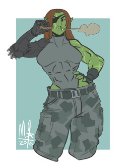 bigmsaxon:  /tg/ request for a badass Shadowrun orc lady. 