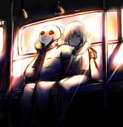 rem1-n:  undertale au todays timetrain and sleeping