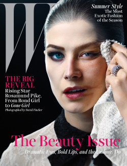 wmagazine:  Our May cover girl, Rosamund Pike takes it off. 