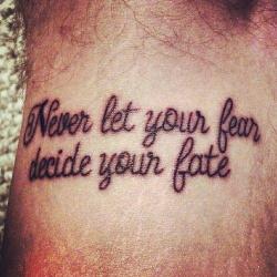tattooednbeautiful:  Quote tattoos are meaningful they are often