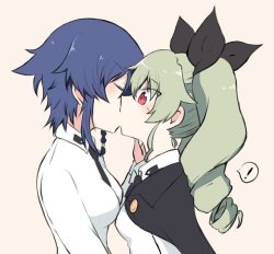 wholesomeyuri:  ✧･ﾟ: *✧ Pepperoni Surprise Kisses Anchovy