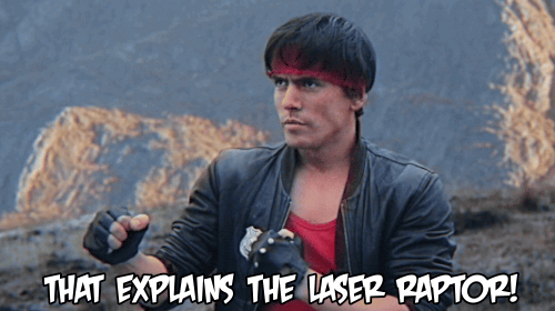 gameraboy:  That explains the laser raptor. Kung Fury (2015) 