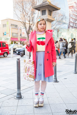 tokyo-fashion:  Yu-chan in Harajuku wearing a Very Brain cherry