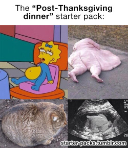 starter-packs:  The “Post-Thanksgiving dinner” starter pack