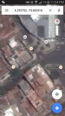 That red dot is my exhusband’s location in Medillin, Colombia.