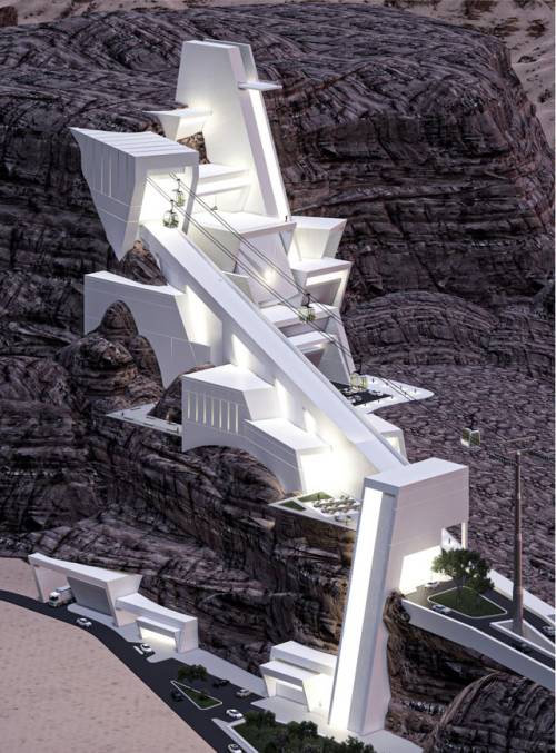 evilbuildingsblog:  Lens on Citadel, Mokattam Mountain, Egypt