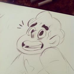 vicehii:  Quick sketch of Steven while chilling earlier today.Gosh